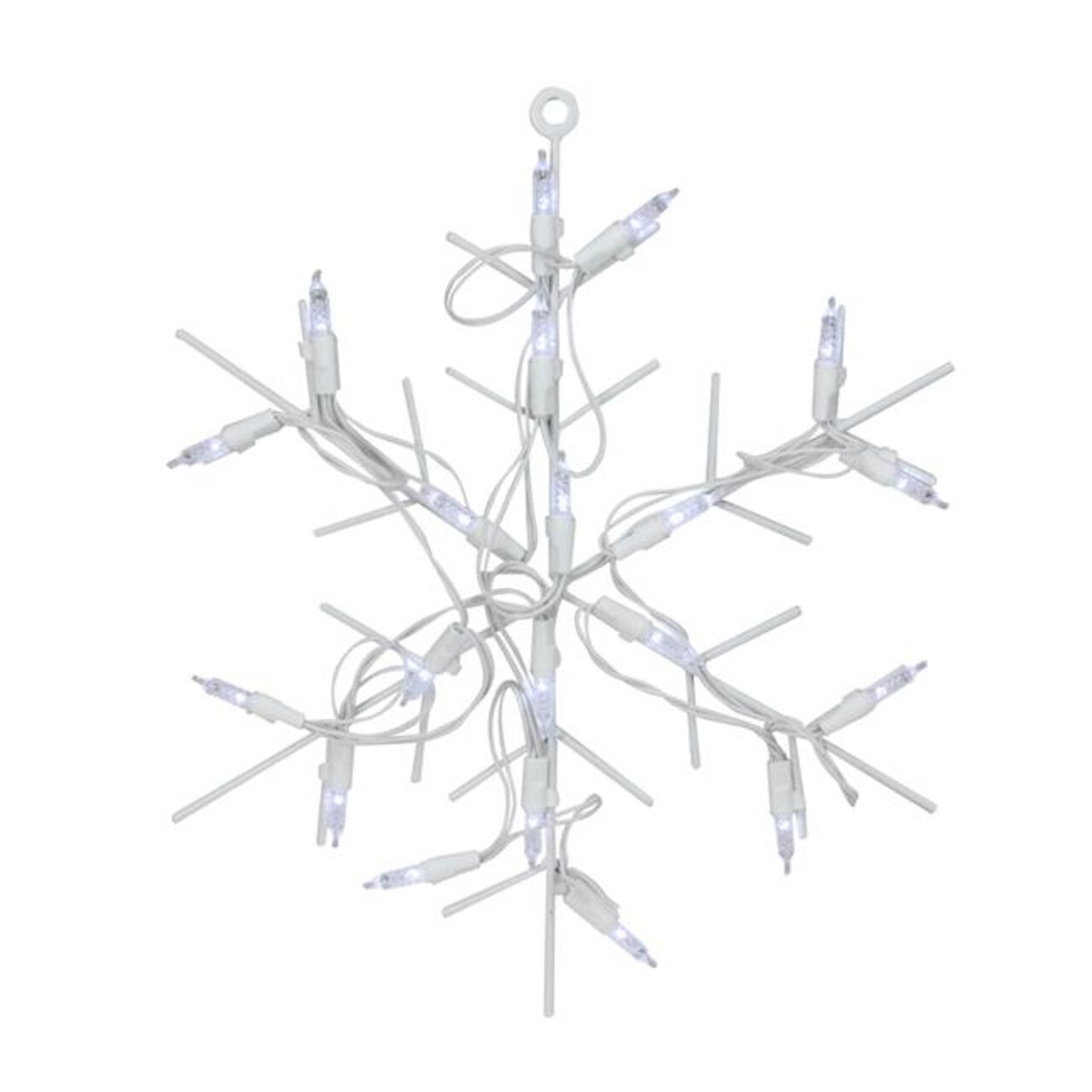 Northlight 32913630 12 in. Battery Operated LED Lighted Snowflake Christmas Window Silhouette with Timer